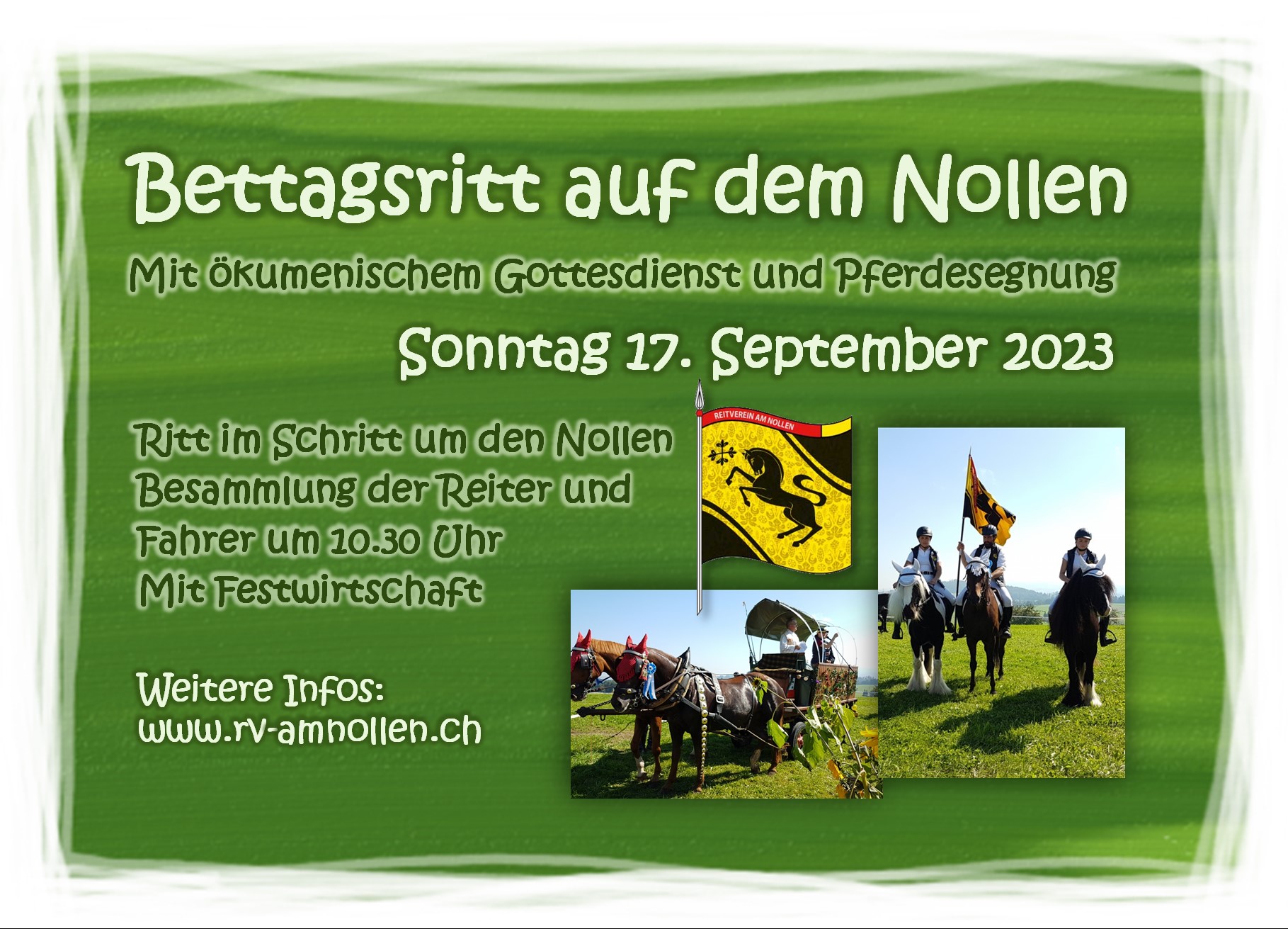 Flyer Bettagsritt auf dem Nollen